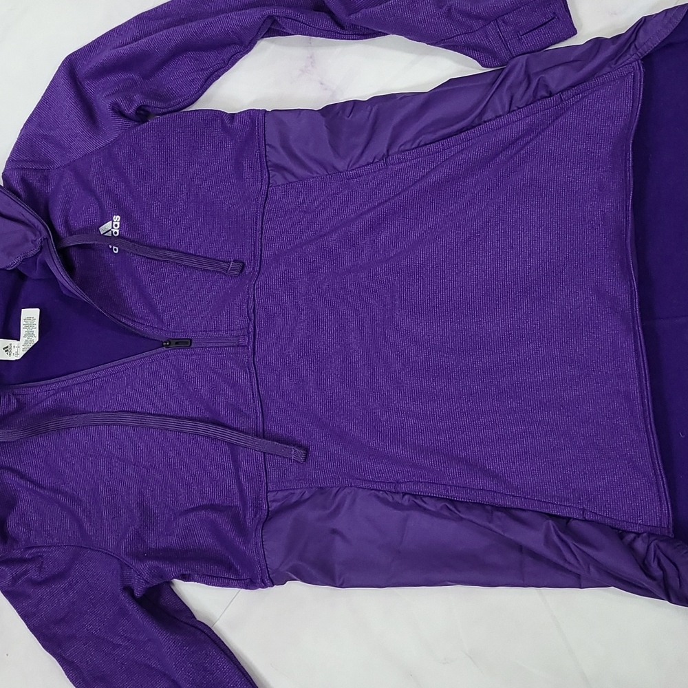 Adidas Performance Quarter-Zip Mixed-Media Hoodie - Picture 10 of 13